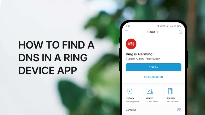 How to Find a DNS in a Ring Device App
