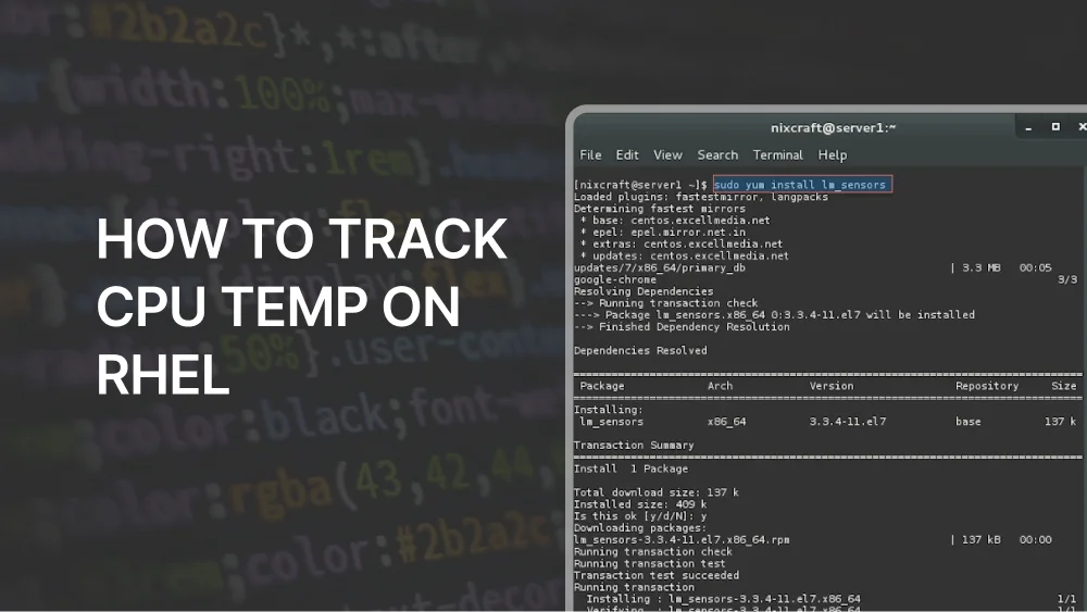 How to Track CPU Temp on RHEL