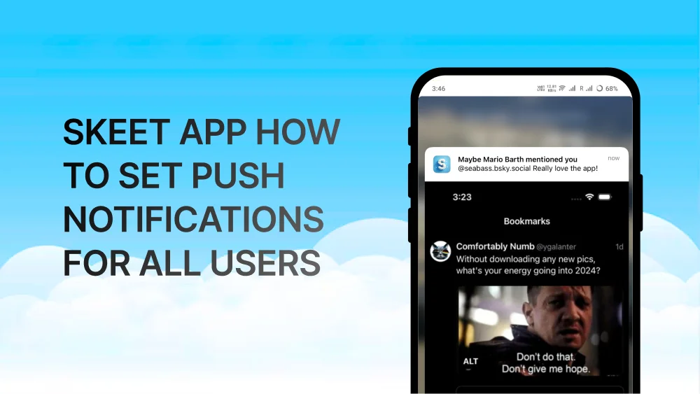 Skeet App How to Set Push Notifications for All Users